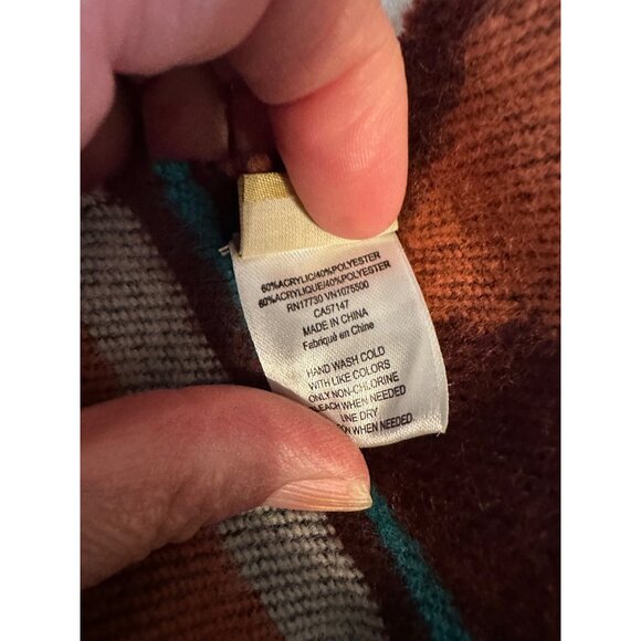 Womens Serapa Southwestern Poncho Blanket Wrap Cape Coat Boho Hippie Festival - Picture 3 of 8